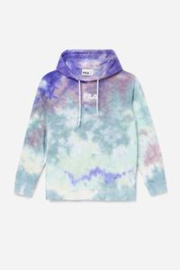 Fila Aerolynn Tie Dye Hættetrøje Dame Blå | 386-MOSKWE