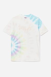 Fila Alivia Tie Dye Tee T Shirts Dame Hvide | 052-DBFZSW