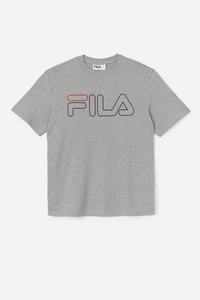 Fila Borough Tee T Shirts Herre Mørkeblå Rød | 764-OIEVPQ