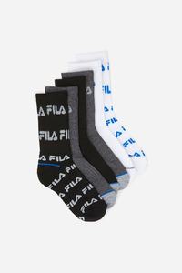 Fila Crew 6-Pack Sokker Dame Sort Flerfarvede | 612-LURSJN