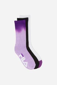 Fila Dip Dye Crew 3-pack Sokker Dame Lilla | 682-SJILVF