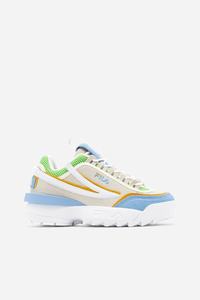 Fila Disruptor 2 EXP Sneakers Dame Hvide Blå Grøn | 716-GVXQAO