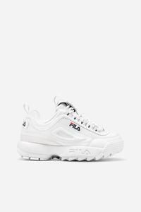 Fila Disruptor 2 Premium Sneakers Dame Hvide Mørkeblå Rød | 049-TSZCFM