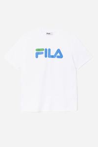 Fila Eagle Tee T Shirts Herre Hvide Blå | 471-BTDGAW