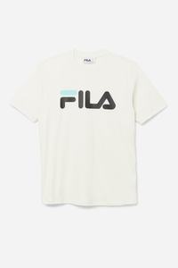 Fila Eagle Tee T Shirts Herre Sort Blå Turkis | 598-CNLRKT