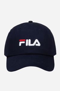 Fila Embroidered Logo Baseball Hat Herre Mørkeblå | 759-HPYGMD