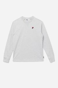 Fila Flynn Tee Long Sleeve Dame Lysegrå | 917-FTCNDX