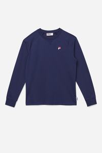 Fila Flynn Tee Long Sleeve Dame Mørkeblå | 132-CZXFGD