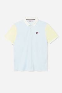 Fila Gramme Polo Polo Shirt Herre Blå Gul | 032-UTHOBE