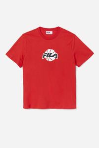 Fila Nomi Tee T Shirts Herre Rød Hvide Sort | 712-RVHWEP