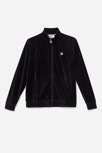 Fila O-fit Velour Fleece Jakker Herre Sort | 973-QGXLDU