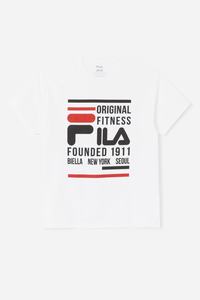 Fila Original Fitness Tee T Shirts Herre Hvide Sort Rød | 432-JROWES