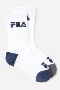 Fila Polstrede Crew 6-pack Sokker Dame Hvide | 465-KEDWCL