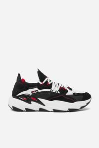 Fila Ray Tracer Evo 2 Sneakers Herre Hvide Sort Rød | 879-ODGVFQ