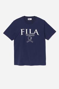 Fila Saran Tee T Shirts Herre Mørkeblå | 729-TCSAJZ