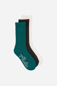 Fila Speckle Stripe Crew 3-pack Sokker Dame Sort | 934-FPKTAY