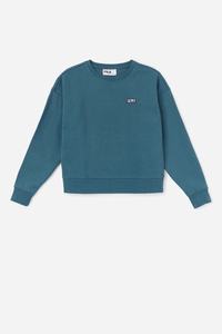 Fila Stina Crew Sweatshirts Dame Blå Koral | 576-IKDZMJ