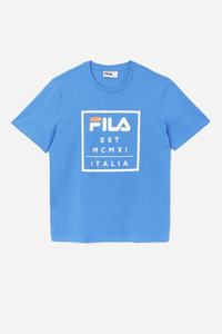 Fila Tenez Tee T Shirts Herre Blå | 581-GDPSNL