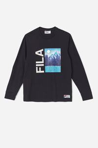 Fila Yenisei Tee Long Sleeve Herre Sort | 569-DRWJGK