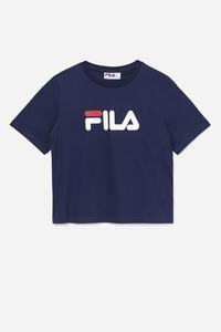 Fila miss eagle tee T Shirts Dame Mørkeblå Rød Hvide | 974-HWYGTJ