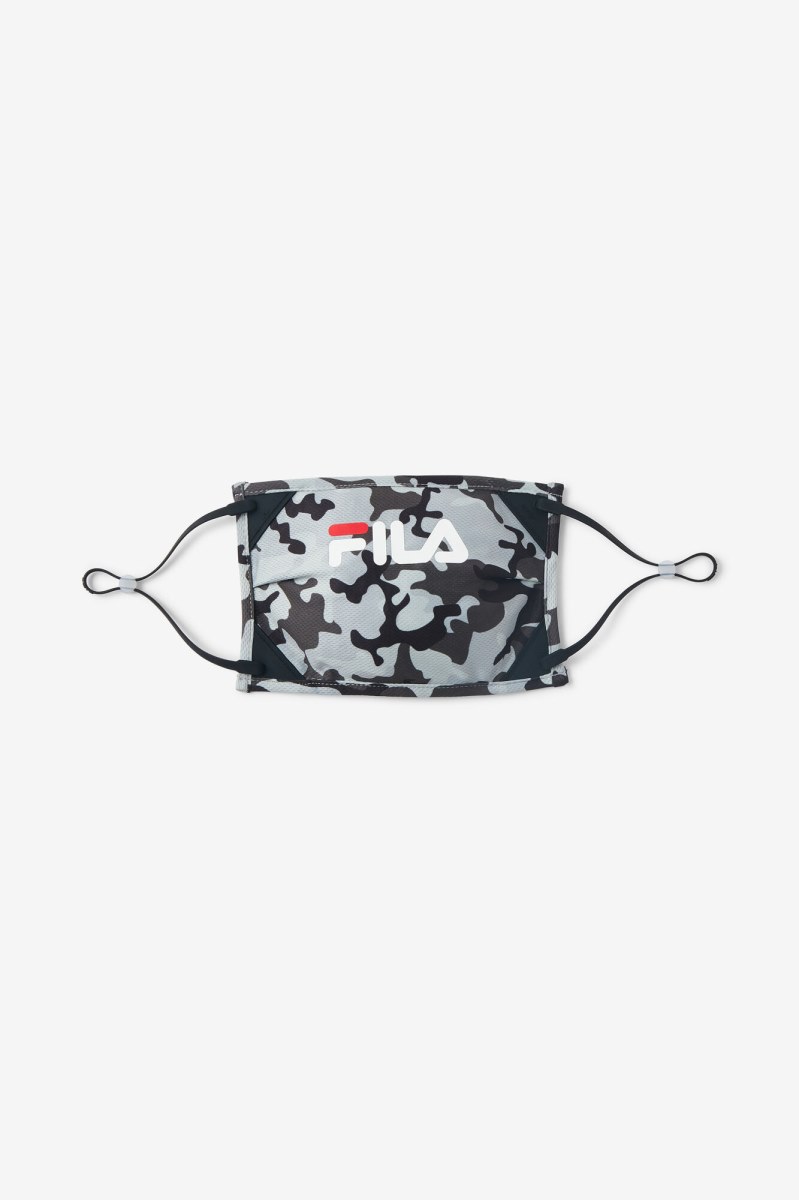 Fila Adjustable Face Mask Udstyr Dame Sort Grå Camo | 075-JZKXML