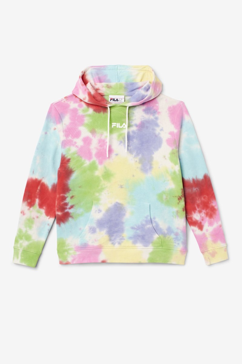 Fila Aerolynn Tie Dye Hættetrøje Dame Grøn Hvide Rød | 251-LWYTNO