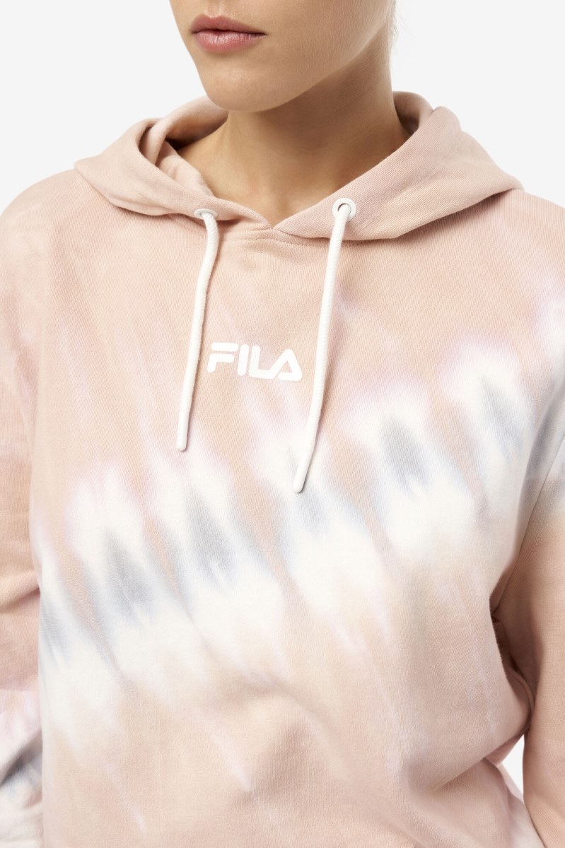 Fila Aerolynn Tie Dye Hættetrøje Dame Hvide | 035-LVWIJA