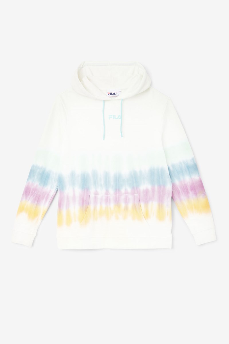 Fila Aerolynn Tie Dye Hættetrøje Dame Hvide | 283-CSHVFP