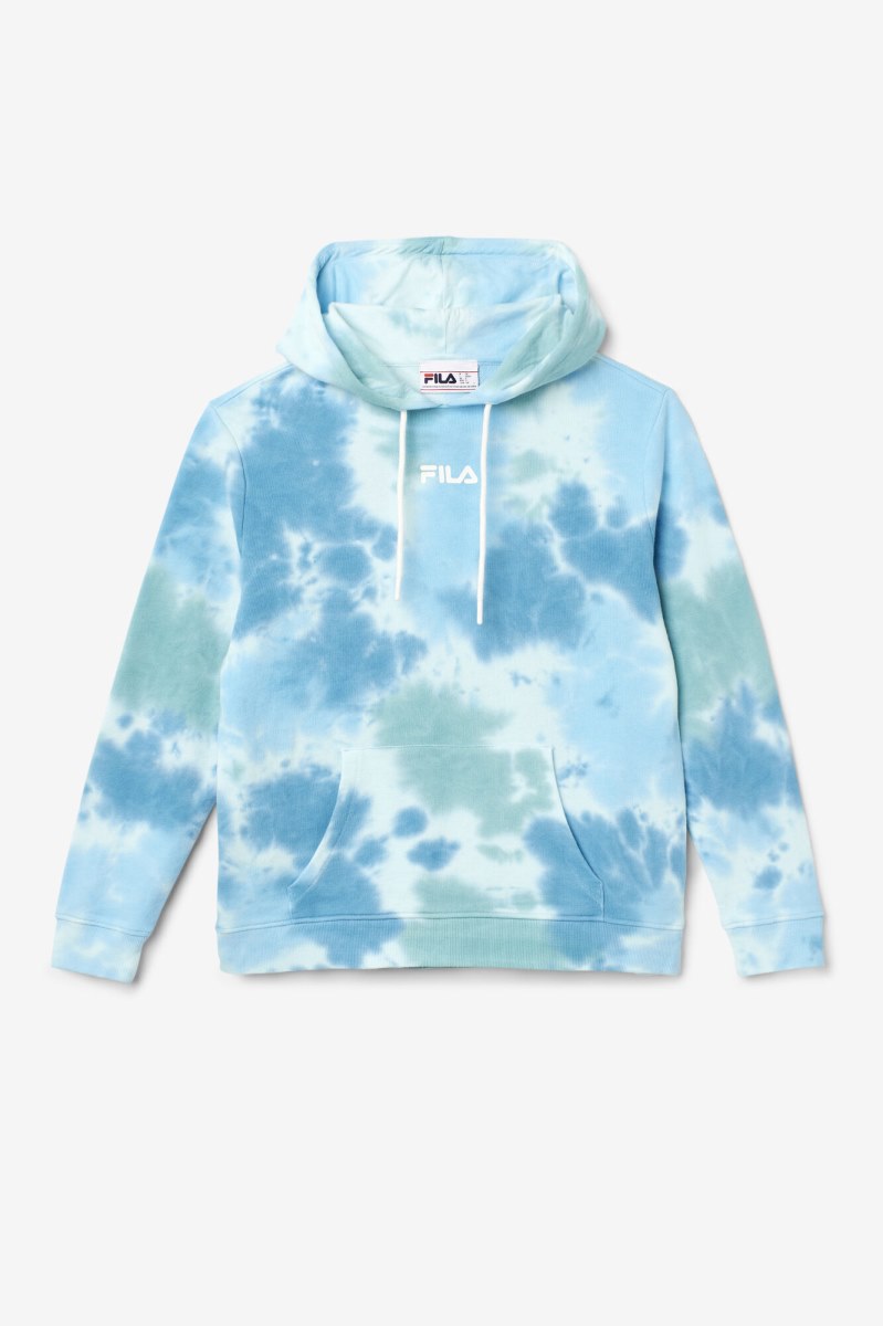 Fila Aerolynn Tie Dye Hættetrøje Dame Hvide | 534-XRKELZ