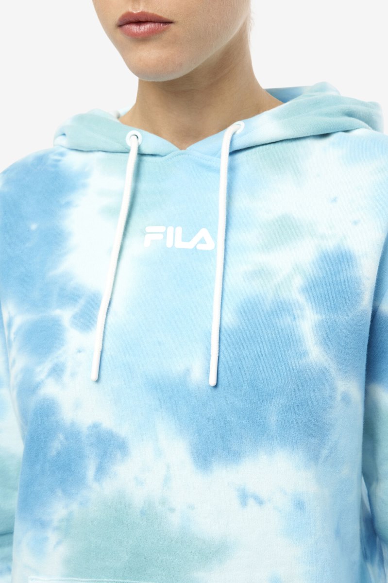 Fila Aerolynn Tie Dye Hættetrøje Dame Hvide | 765-SBHNVC