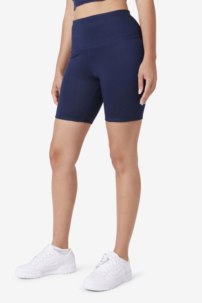 Fila Amirra Reversible Shorts Dame Mørkeblå | 327-NUWTSZ