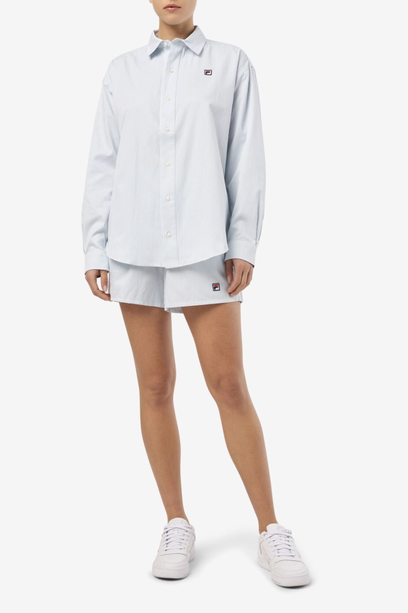 Fila Ariella Shorts Dame Blå Hvide | 382-HLWTNO