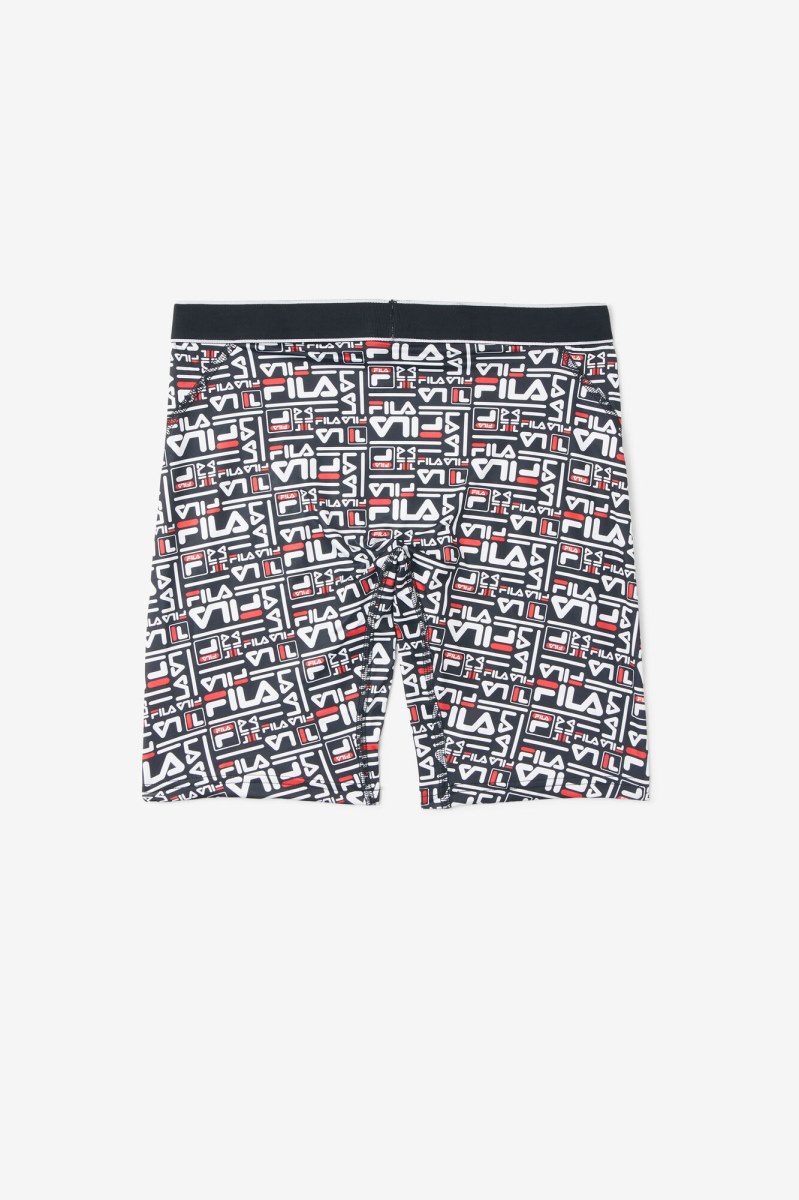 Fila Black Allover Print Boxer Briefs Udstyr Herre Sort | 184-YGHMKC