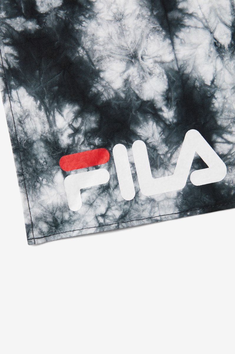 Fila Black & White Tie Dye Bandana Udstyr Herre Sort Hvide | 591-NWOQRE