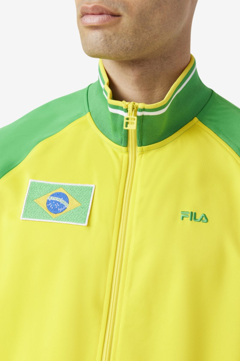 Fila Brazil Træningsjakke Dame Gul Grøn Hvide | 625-WLTVMN