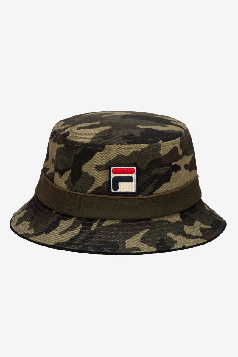 Fila Camo Bøllehatte Dame Grøn Camo | 610-GQJEIA