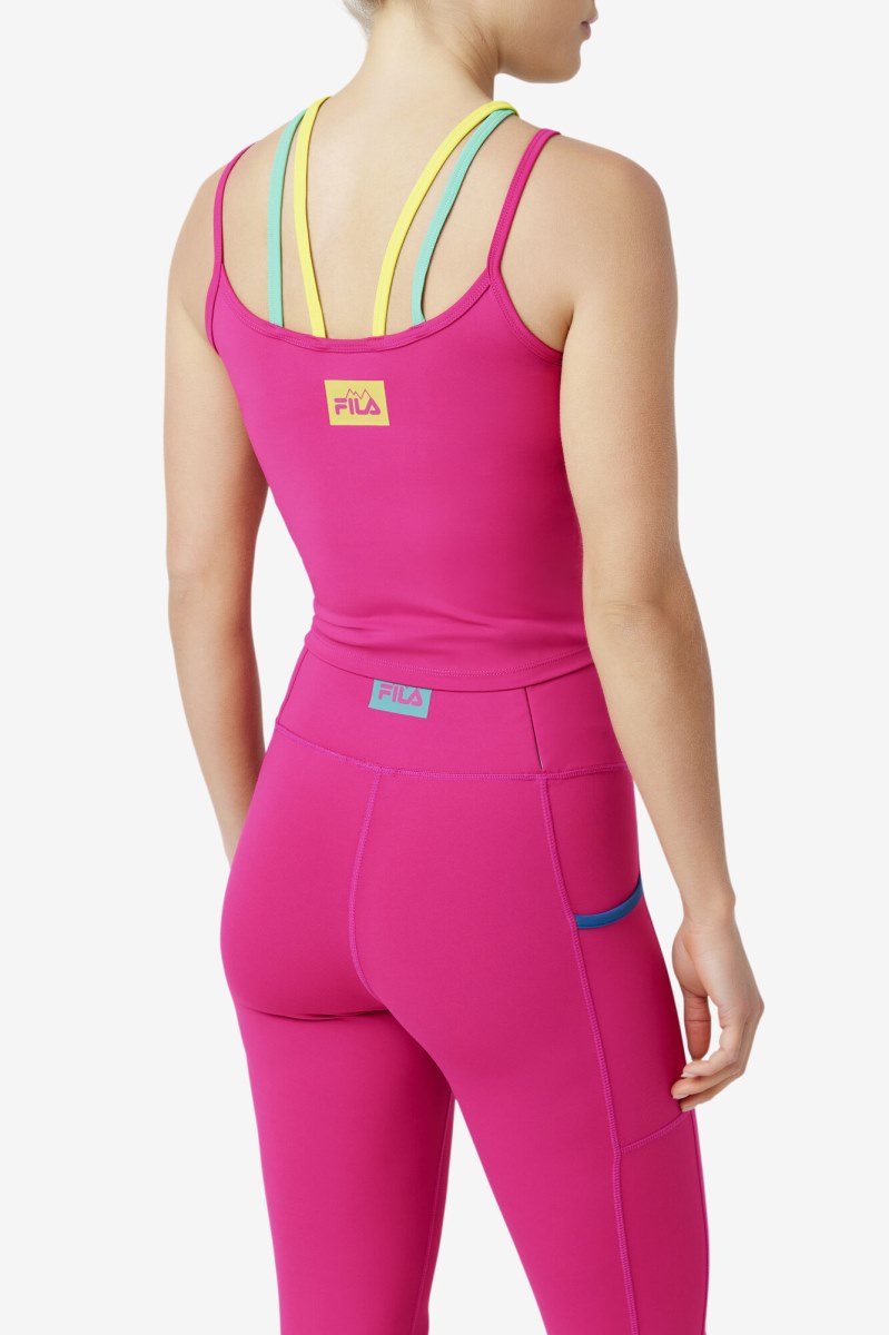 Fila Cecillia Strappy Tank Top Dame Fuchsia | 527-FUPTJB