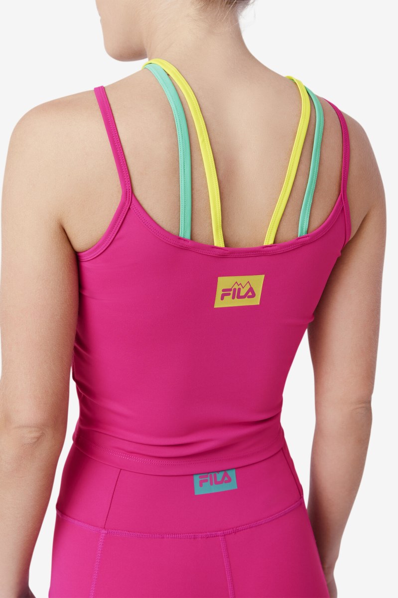 Fila Cecillia Strappy Tank Top Dame Fuchsia | 527-FUPTJB