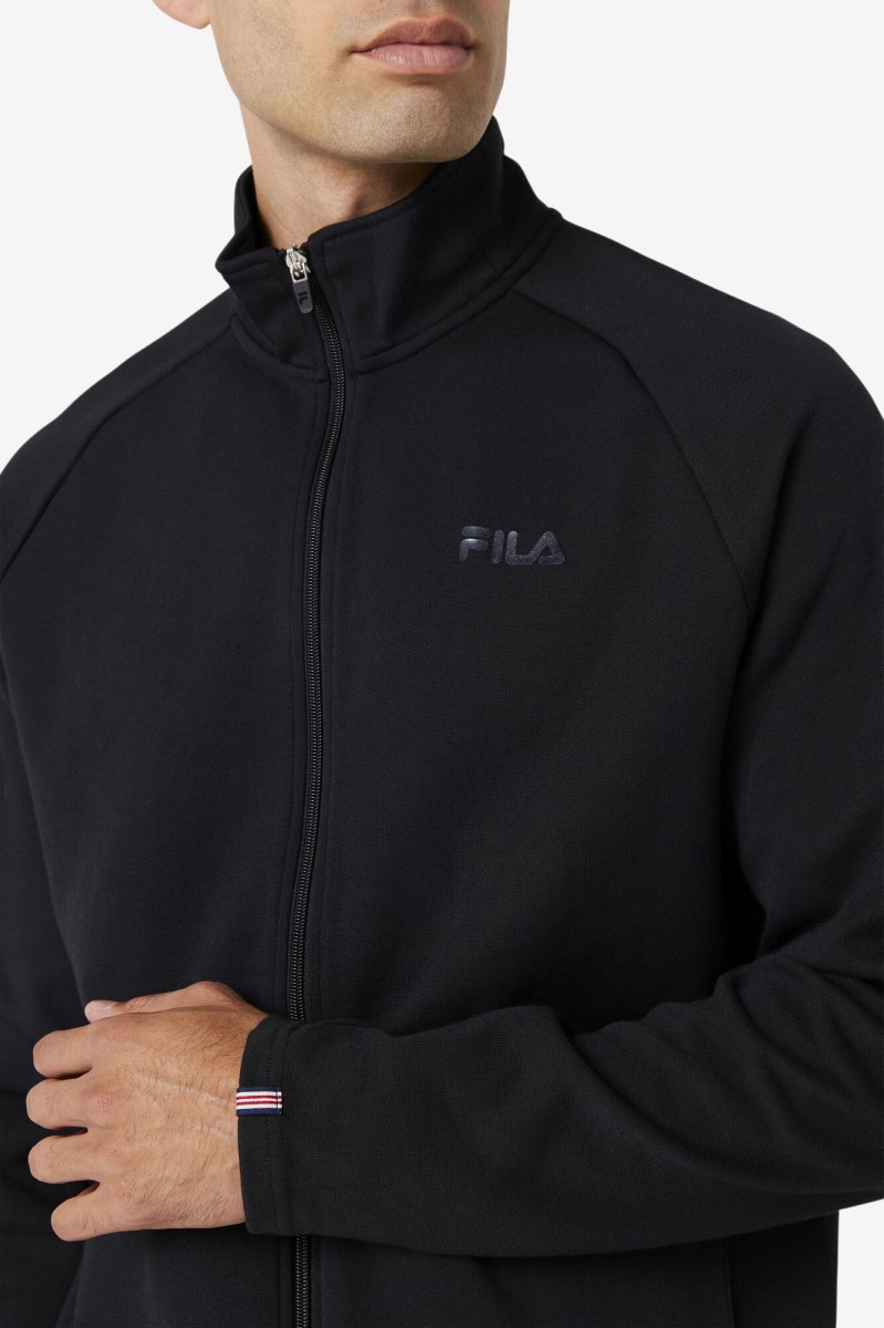 Fila Commuter Træningsjakke Herre Sort | 568-ZLBNIO