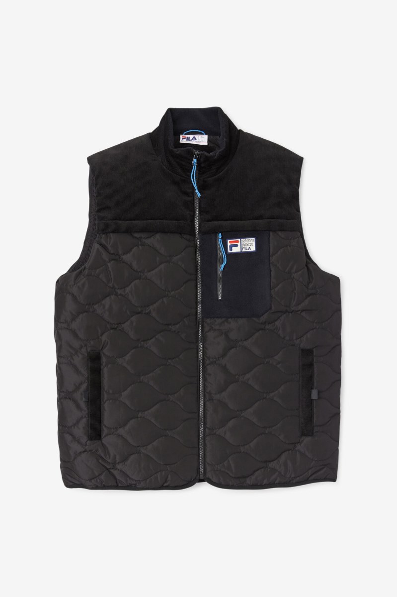 Fila Crag Veste Herre Sort | 958-XYFSQC