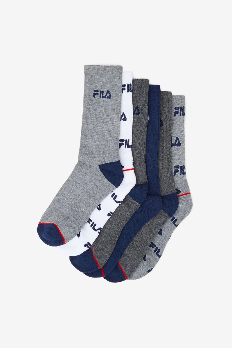 Fila Crew 6-Pack Sokker Dame Flerfarvede | 168-GJCXNO