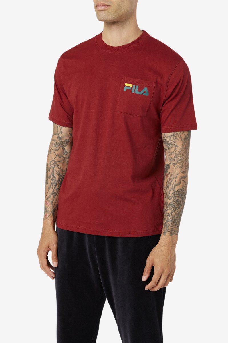 Fila Curtis Pocket Tee T Shirts Herre Flerfarvede | 934-QZGTOA