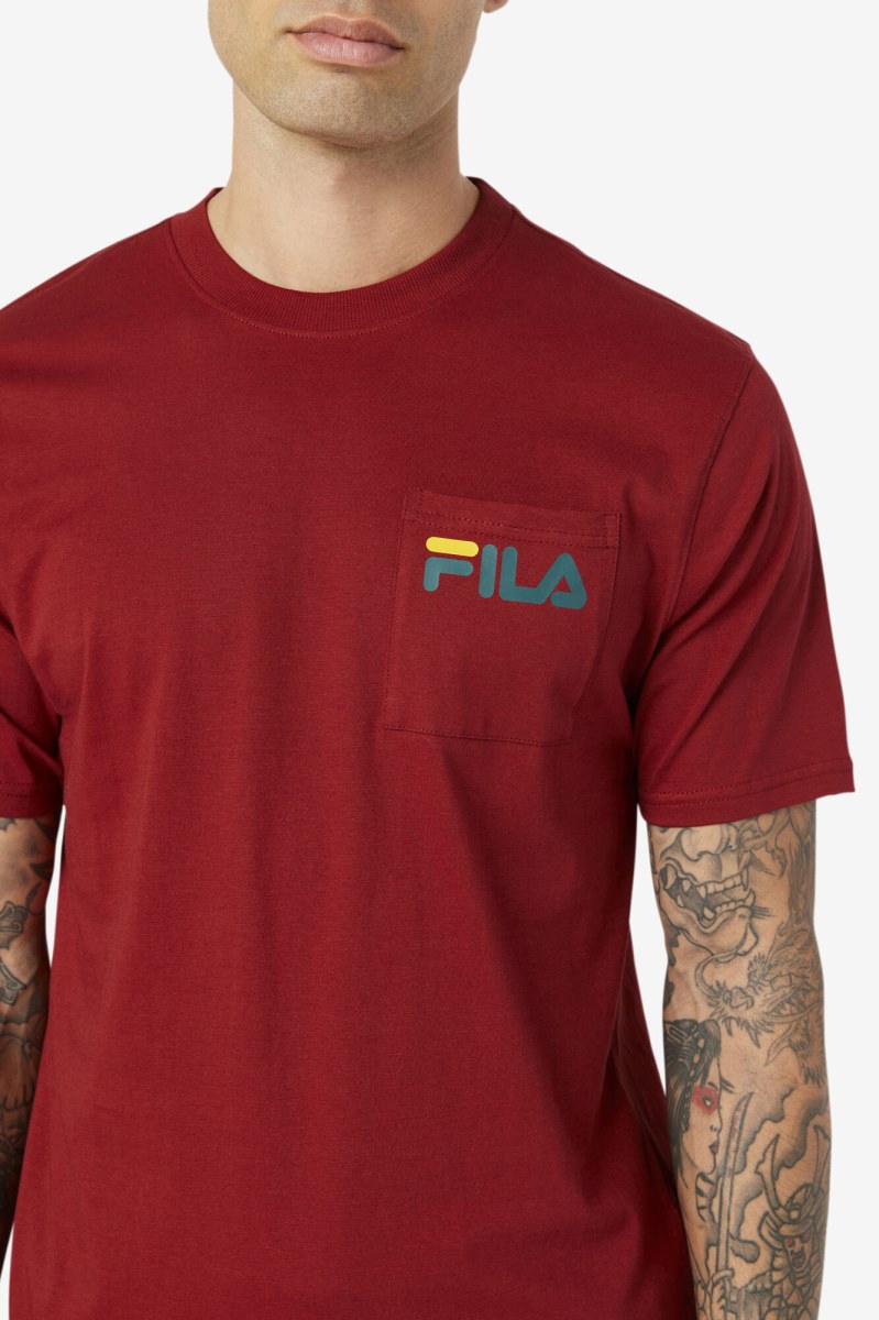 Fila Curtis Pocket Tee T Shirts Herre Flerfarvede | 934-QZGTOA