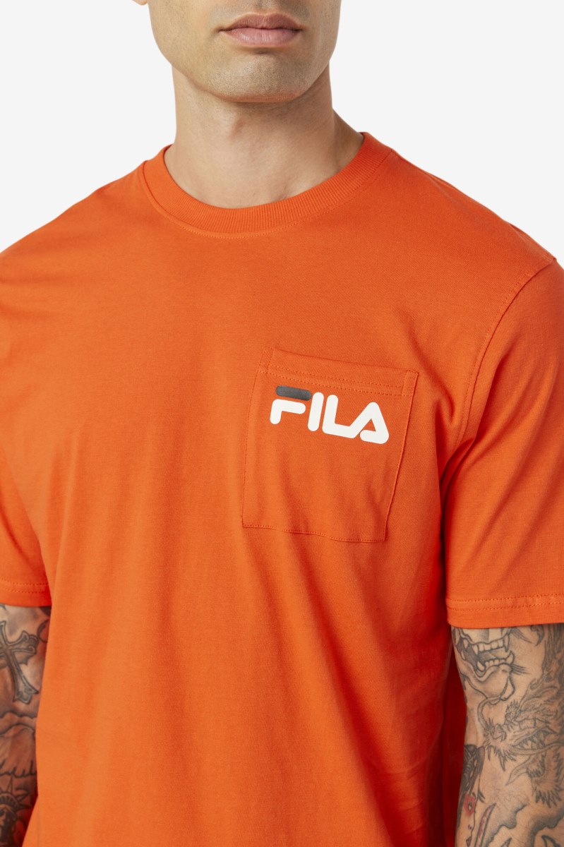 Fila Curtis Pocket Tee T Shirts Herre Sort | 941-QHFDLE