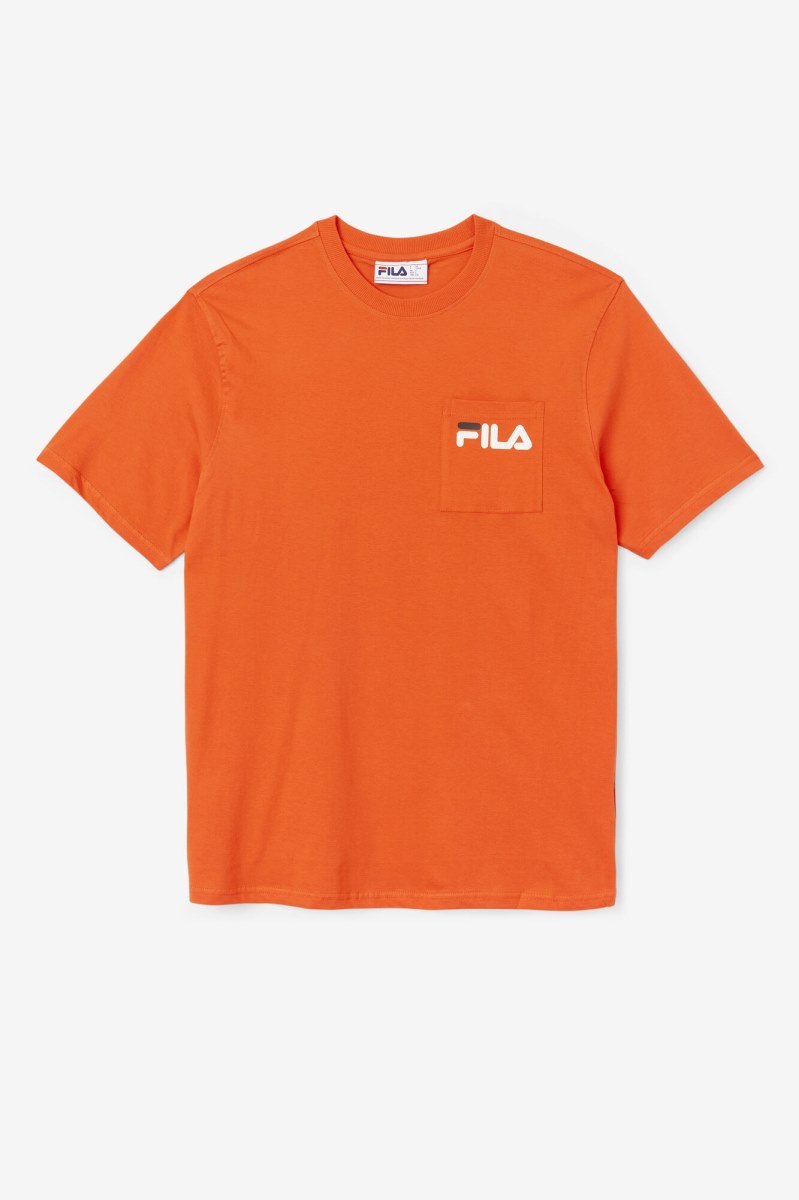 Fila Curtis Pocket Tee T Shirts Herre Sort | 941-QHFDLE