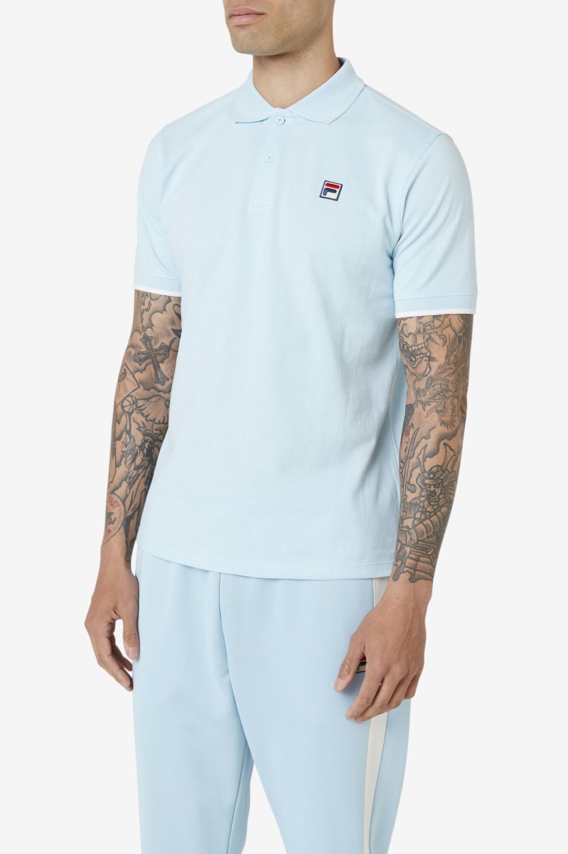 Fila Custom Polo Polo Shirt Herre Blå | 251-WECOPS