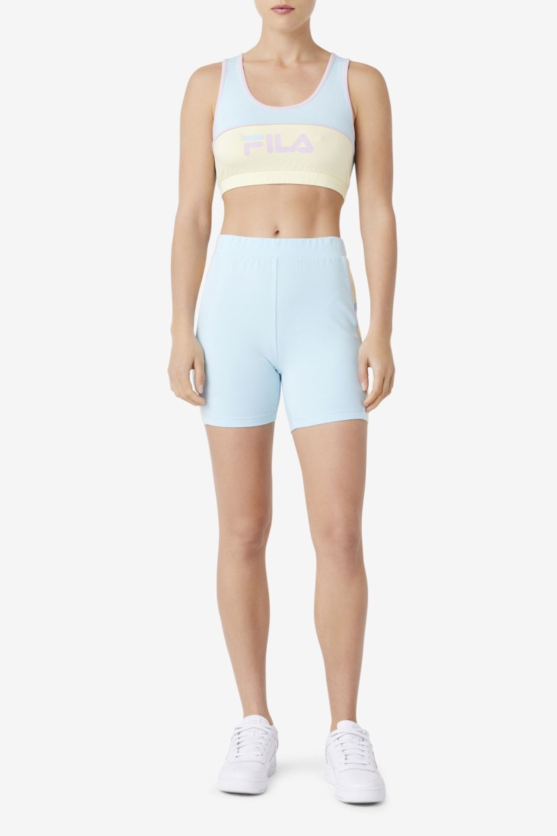 Fila Davina Shorts Dame Blå | 851-IZXRWY