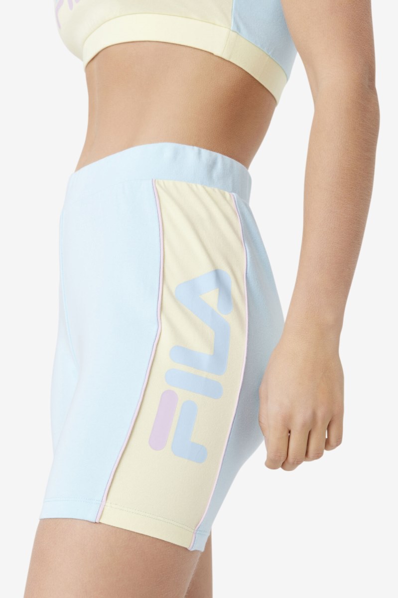 Fila Davina Shorts Dame Blå | 851-IZXRWY