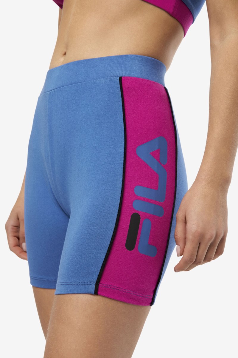 Fila Davina Shorts Dame Dyb Blå | 034-ZJHQEC