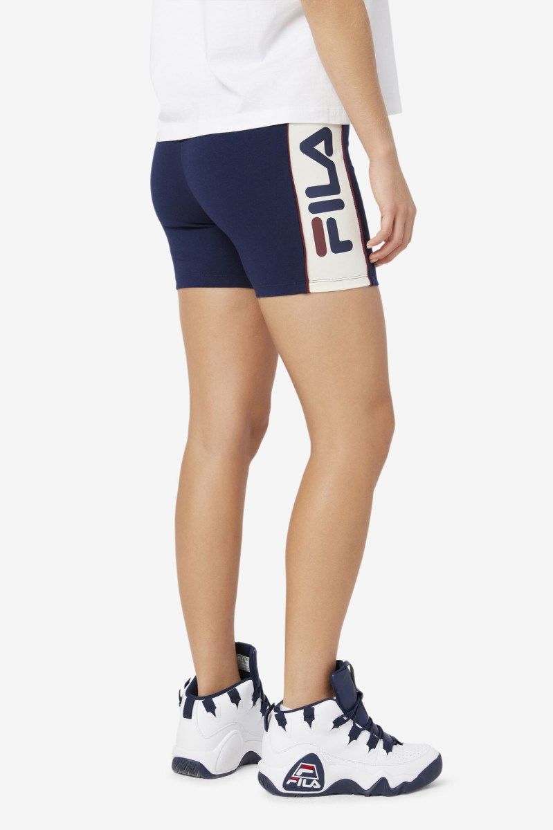 Fila Davina Shorts Dame Mørkeblå | 069-VICASZ